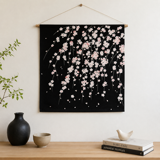 Furoshiki – Shidare Sakura (Weeping Cherry Blossom) – 50cm – Japanese Wrapping Cloth